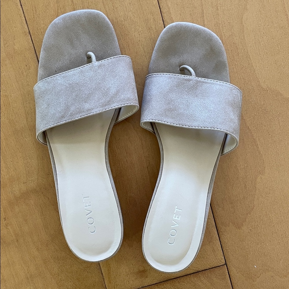 Covet Women's Cream Slide Sandals